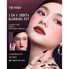 TIMEPHORIA Tinta para Labios y Mejillas 3 en 1, Labial de Lodo Velvet Mate Difuminado, Rubor en Crema de Larga Duración con Aplicador de Silicón, Maquillaje Multiusos para Rostro y Ojos 009 Cosmic