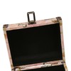 Treasure Chest Box Pink Butterfly Pattern Exquisite Retro Wooden PU