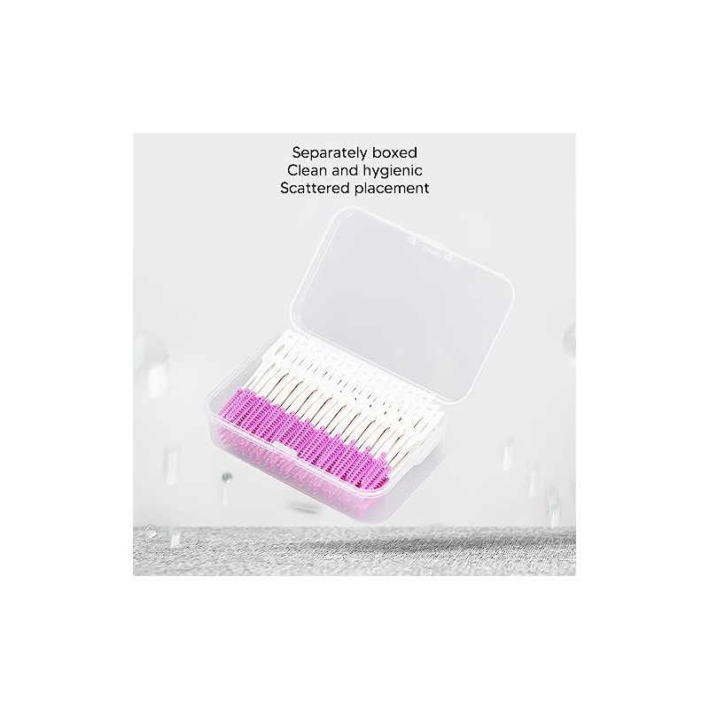 Jiawu Cepillo Interdental, 200 Cepillos Dentales de Silicona Suave para
