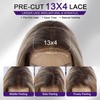 Ash Brown Body Wavy Glueless 13×4 Synthetic Lace Front Wig