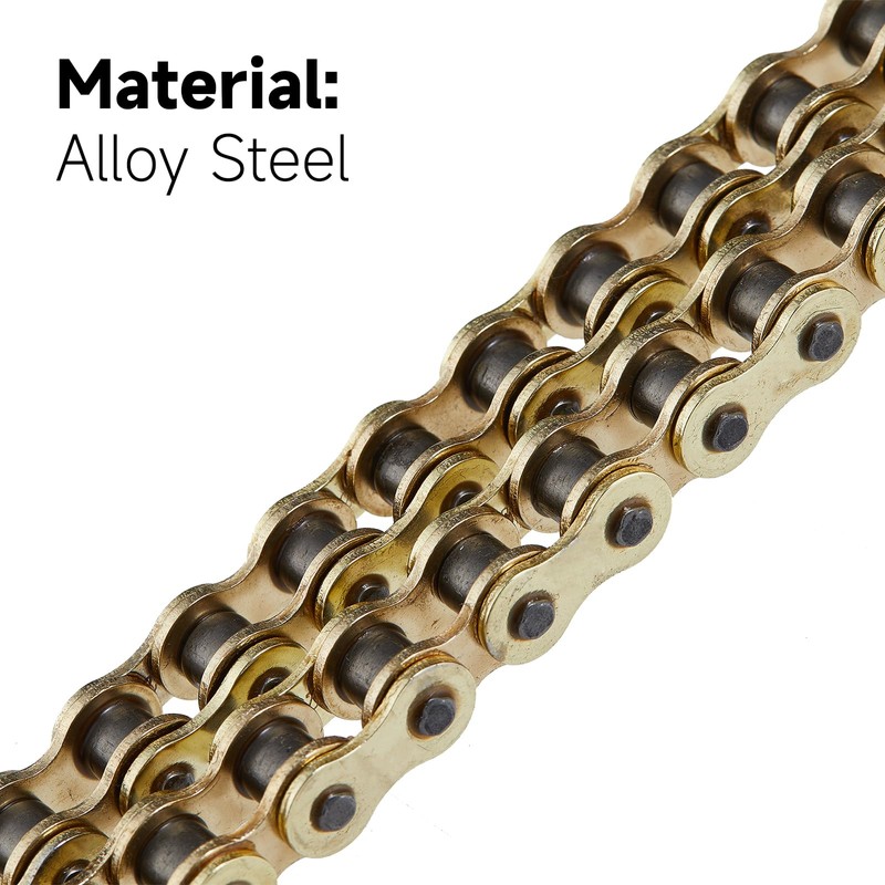 HILAKE 420H Motorcycle Chain 132 Links Non O-Ring with Connecting