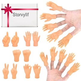 Manos minúsculas, 20 piezas de manos en miniatura, diseño realista, divertidas mini manos para dedos, regalos de broma, mordaza, fiesta, marionetas de