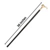 Brass Lion Handle Cane - Black Wooden Walking Stick, Handcrafted,