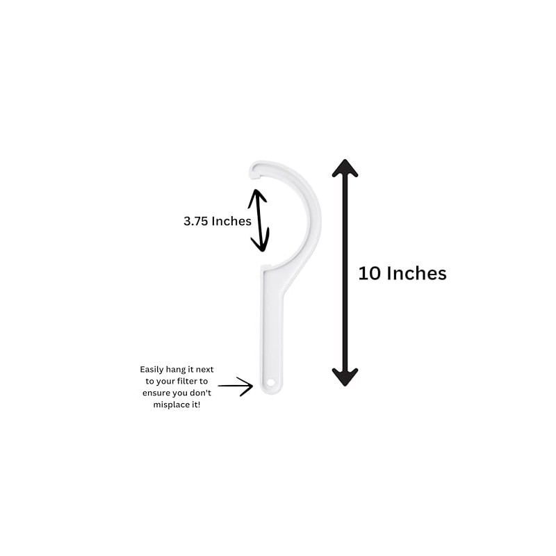water filter wrench tool - half circle - for reverse