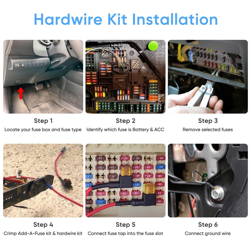 VIOFO HK4 Hardwire Kit with 8pcs Full Set Circuit Fuse