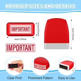 Crtiin 16 Pcs Office Stamp Set Message Self Inking Rubber Stamp Set for Office Stamps Completed Faxed Scanned Stamps for Message Supplies(Mixed Colors)