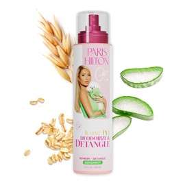 Paris Hilton Pet Dog Deodorizing Spray & Detangler, 295ml | Natural Pet Odor Eliminator with Bergamot Scent for Fresh Grooming