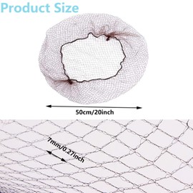 Invisible Hair Nets, 25 Pcs Hair Nets,Elastic Edge Mesh, Hair Nets for Women Bun,for Ballet, Dance, Nurse and so on (Brown)