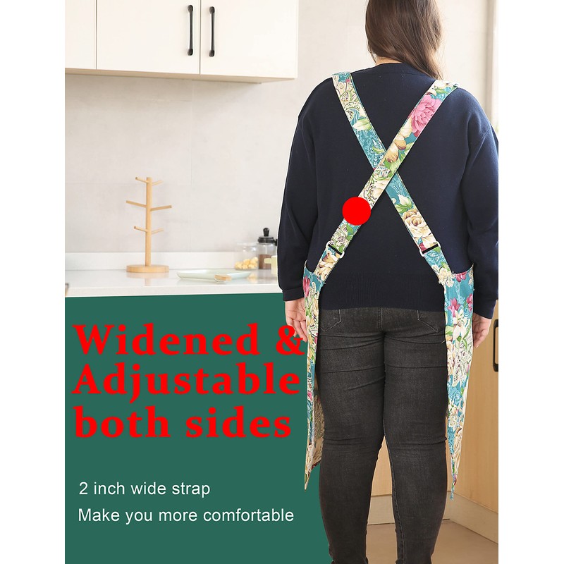 Big Plus Size Aprons for Women with Pockets Cotton Linen