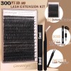 Geeneiya Volume Lash Clusters Kit DIY Lash Extension Kit D