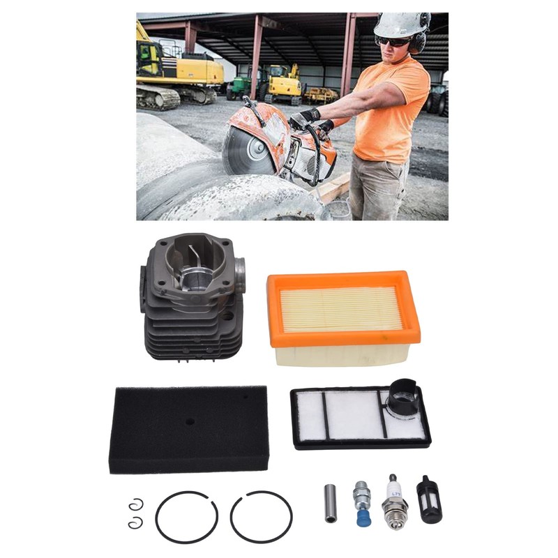 Fyearfly StihlTS400 Cylinder Piston Kit, Original Replacement 49mm Cylinder Piston+Air