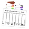 NUOBESTY 1set Magnetic Weekly Planner Board Dry Erase Refrigerator Schedule