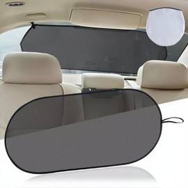 KANCOKIT Car Sun Shade for Rear Window, Static Cling UV Protection Folding Auto Back Window Sunshade, Universal Mesh Screen Sun Visor Block Harmful UV Rays for Children, Fit for Sedans, SUV, Truck