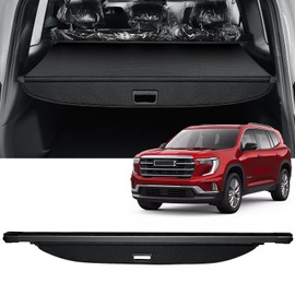 AUXKO Retractable Cargo Cover for GMC Acadia/Chevy Traverse 2025 2024/ Buick Enclave 2025, Trunk Cover Luggage Security Shade Cover Shielding Shade Anti-Peeping Luggage Privacy Screen, Carbon Fiber