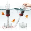 IRUZIO 2‑in‑1 Aquarium Gravel Cleaner Vacuum, Medium— Air‑Pump‑Driven, Near‑Zero Water Loss,