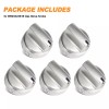 WB03X24818 5 Pcs WB03X2481 Stainless Steel Look Control Knobs for