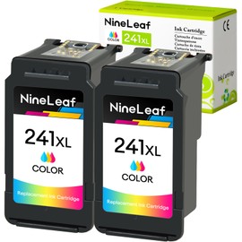 NineLeaf Remanufactured Ink Cartridge Replacement for Canon CL241XL CL-241XL 241XL use in Pixma TS5120 MG3620 MG3520 MX432 MX472 MX532 MX452 MG2220 MG2120 MG3120 MG3220 Printer(2 Pack Tri-Color)