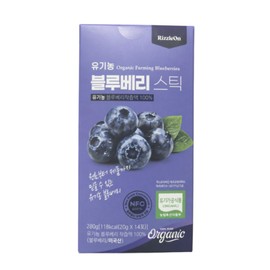 Rizzle On Organic Blueberry Sticks 20g 14 packs 1 / 리즐온 유기농 블루베리 스틱 20g 14포 1개