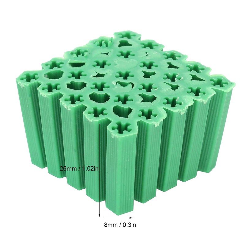 Green Plastic Masonry Screw, 100Pcs Plastic Expansion Screw Expansion Tube