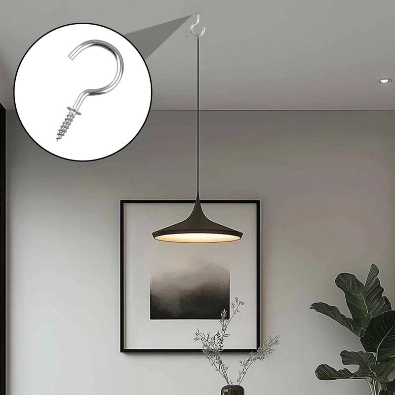 100 Pcs Small Hooks, Small Screw-in Hooks, Mini Metal Ceiling