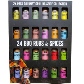 BAYTRADE 24x Rubs Spices for Cooking | BBQ Gifts for Men | Herbs, Spices & Seasonings | Valentines Day Gifts for Men | Cooking Gifts for Men Women| Spice Gift Set | Chef Gifts | House Warming Gifts New Home