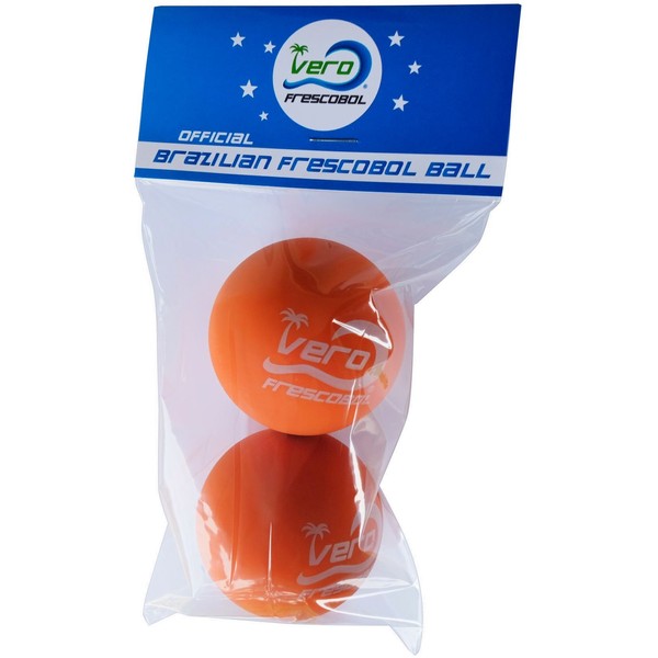 Frescobol Balls, Brazilian Papaya Orange Ball 2-Pack by Vero