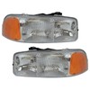 TRQ Driver and Passenger Side Headlight Assembly Set Compatible with