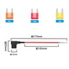 3 Pcs Flat Fuse Holder for 12 V - 24