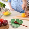 Honeydak Ceramic Spoon Rest for Kitchen Counter Monstera Leaf Shaped