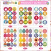 Pack of 12 Easter stickers, Easter egg stickers, Easter egg