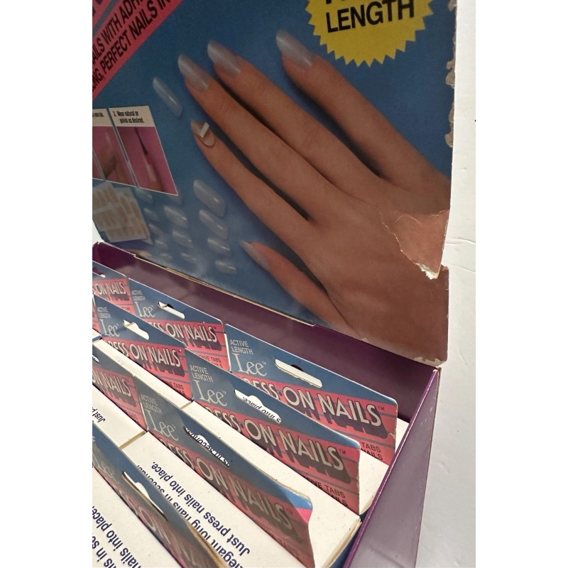 Lee Press On Nails NOS Active Length-HTF Rare Blue Box