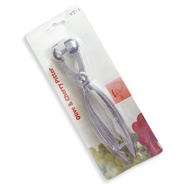 WMUVAZA Cherry Stoner, Olive Pitter, Chrome-Plated, Manual Cherry Pitter, Olive Pitter in Castle Design, Aluminium Alloy Cherry Pitter