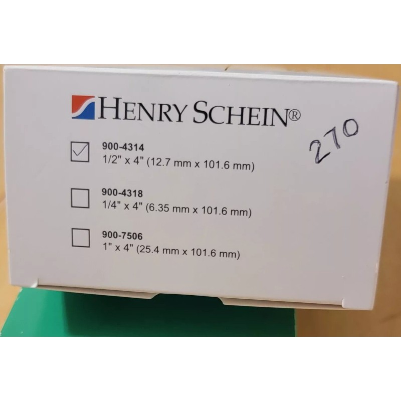 Henry Schein Wound CLOSURE strips 1/2 X 4 Inch. Quantity