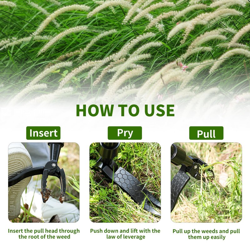 Allony Patio Weeder Tool, Detachable Stand Up Weeder Remover Tool