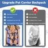 Pet Carrier Backpack, Adjustable Front Dog Carrier, Legs Out Dog