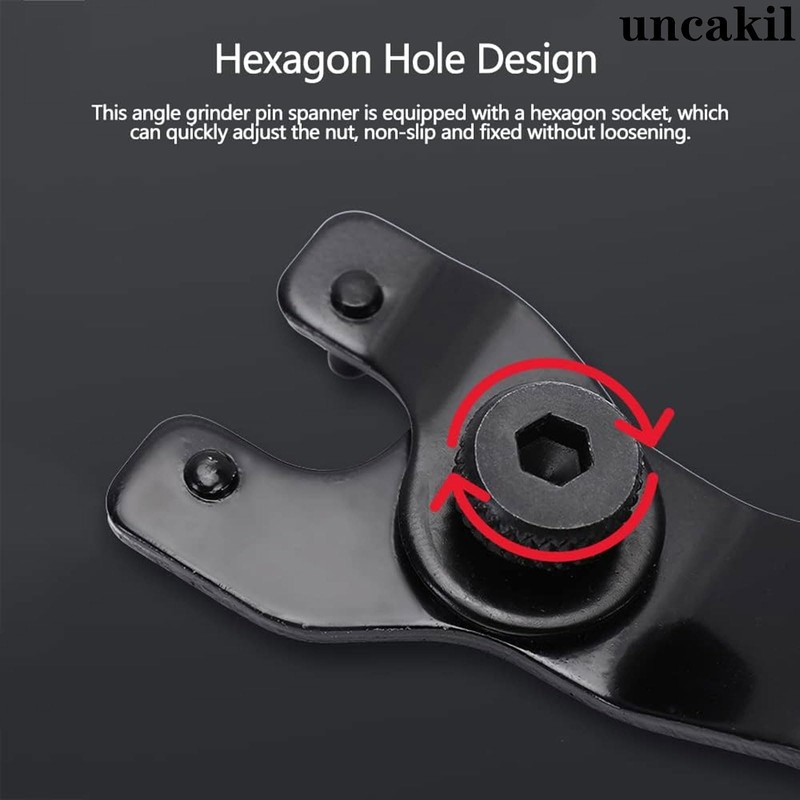 uncakil Small Pin V Wrench Tool Universal Adjustable Angle Grinder