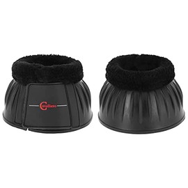 Covalliero Rubber Bell Boots with Fur Trim Black Size: Pony