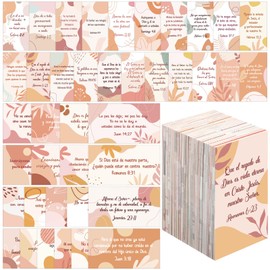 Motiskyy 400 Pcs Spanish Prayer Cards Christian Cards with Inspirational Bible Verses Mini Scripture Inspirational Spanish Christian Gifts for Daily Encouragement, 40 Styles(Bohemian Style)