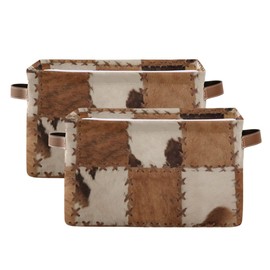 Cow Rectangular Storage Basket Organizer Bin Shelf Baskets For Clothes Gifts For Home Office Dorm