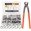Taukealugs 125Pcs 7 Sizes 6-21mm Single Ear Hose Clamps 304