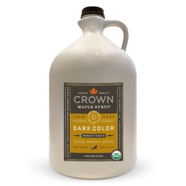 Crown Maple Dark Color Robust Taste Certified Organic Maple Syrup, 1 Gallon, Single, 100% Pure, Pancakes, Marinades, Cocktails