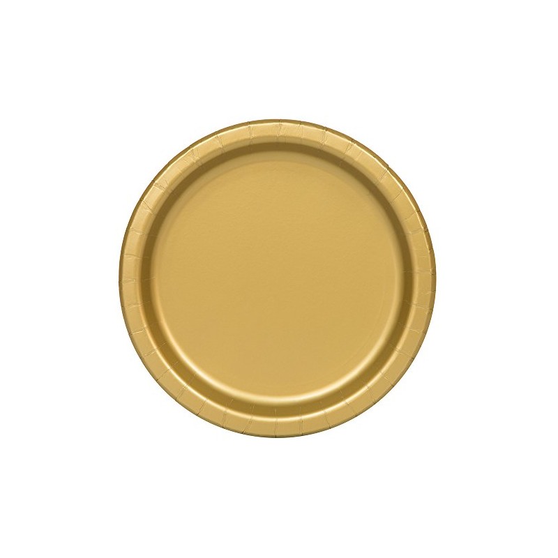 Gold Dinner Plates, 16ct
