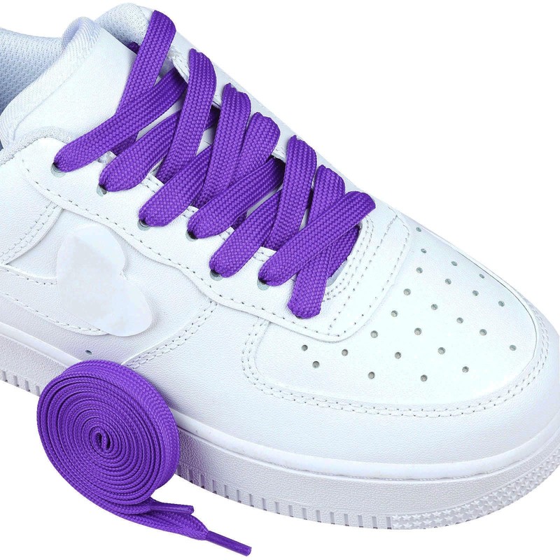 Olukssck 1 Pair Flat Shoe Laces for Sneakers, 2/5" Wide