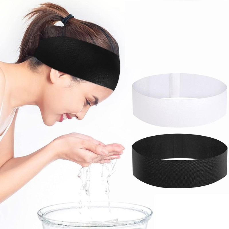 WADY 50PCS Spa Facial Headband Disposable Spa Headbands, Stretch Facial