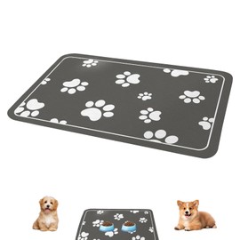 Ninnyi 30x50cm Dog Mat for Bowls, Pet Feeding Floors Mats, Diatomaceous Earth Absorbent