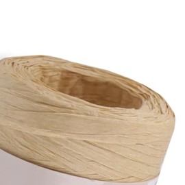 cyclingcolors 1 x Raffia Raffia Paper Cord 5-8 mm 100 m for Gift Wrapping Christmas Wedding Birthday Craft Projects Decorating Weaving Gardening Cream