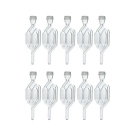 Fastrack Airlocks for Fermenting | Bubble Airlock for Wine Making and Beer Making | BPA-Free S-Shaped Airlock used for Brewing Wine, Beer, Pickles & more |Transparent Airlock Set Of 10