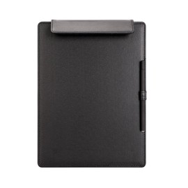 A5 Leather Clipboard Folder Conference Pad with Pen Holder Writing Board Signature Pad Portable Paperwork Organiser for Office, School, Restaurants (26×18cm)