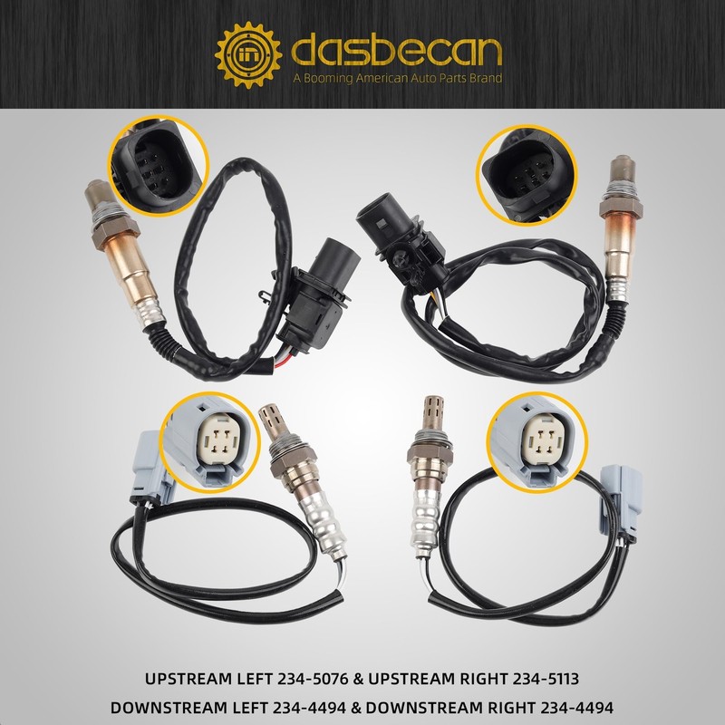 Dasbecan Oxygen Sensor 4PCS Compatible with 2011-2014 Ford F150 F-150
