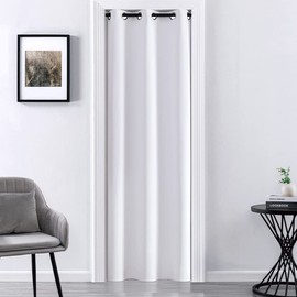 XTMYI White Grommet Top Blackout Doorway Curtain for Bedroom,1 Panel